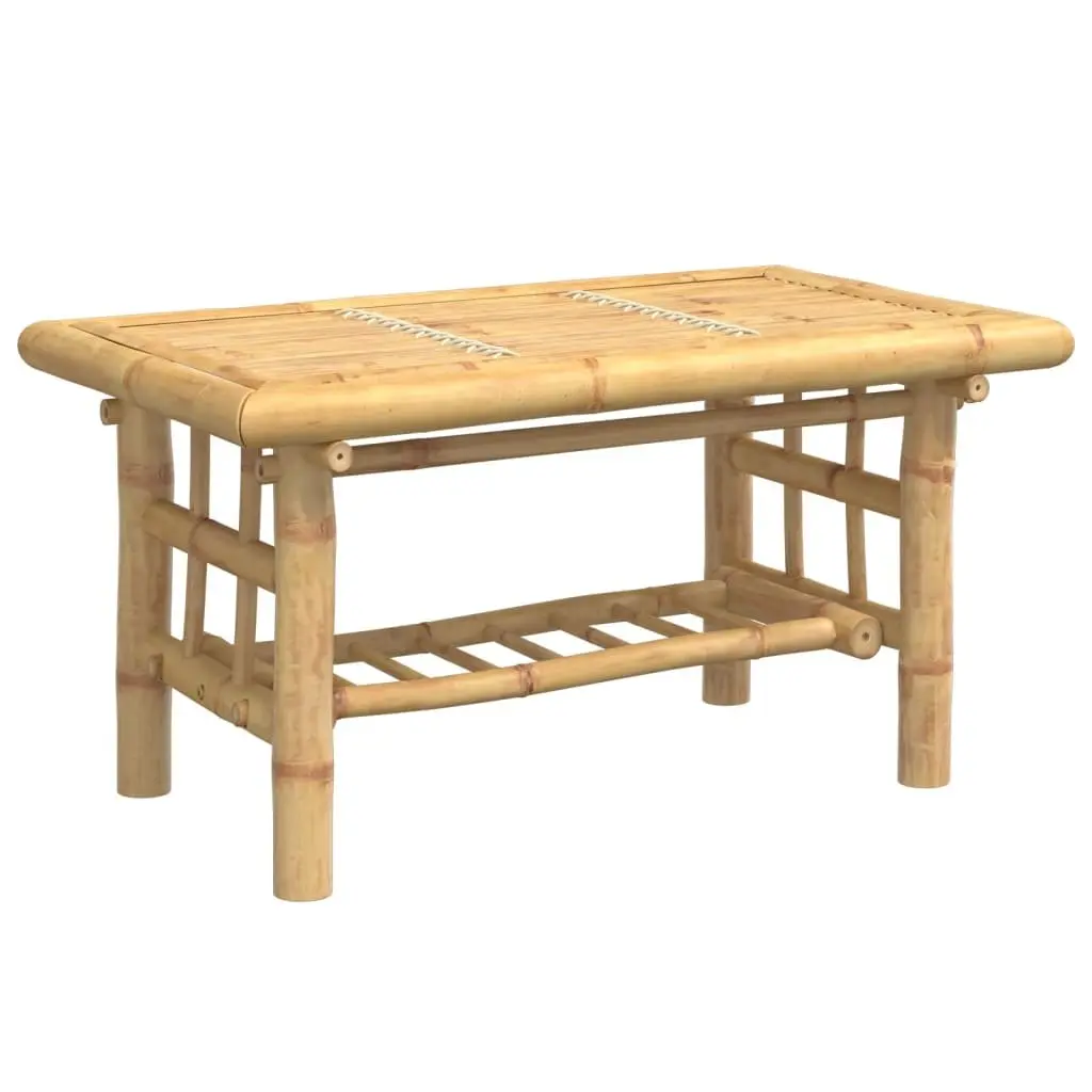 Bamboo Coffee Table Brown 70x45x36 cm Accent Side Table for Living Room Storage
