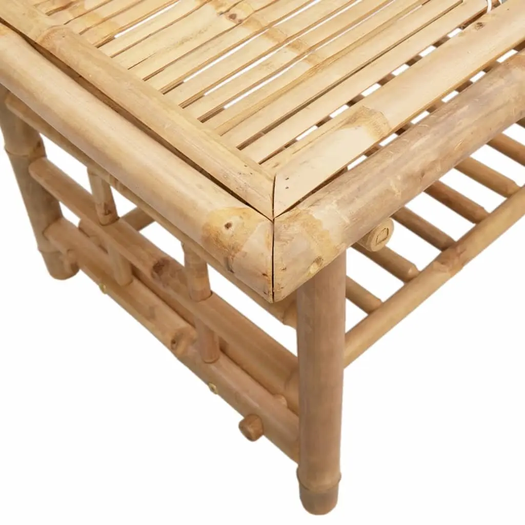 Bamboo Coffee Table 110x55x45 cm Brown with Storage Shelf