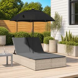 Practical Double Sun Lounger for Gardens and Patios