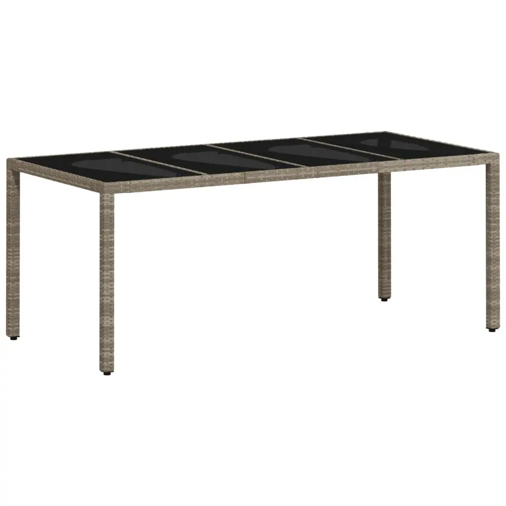 Grey Poly Rattan Table for Garden or Patio
