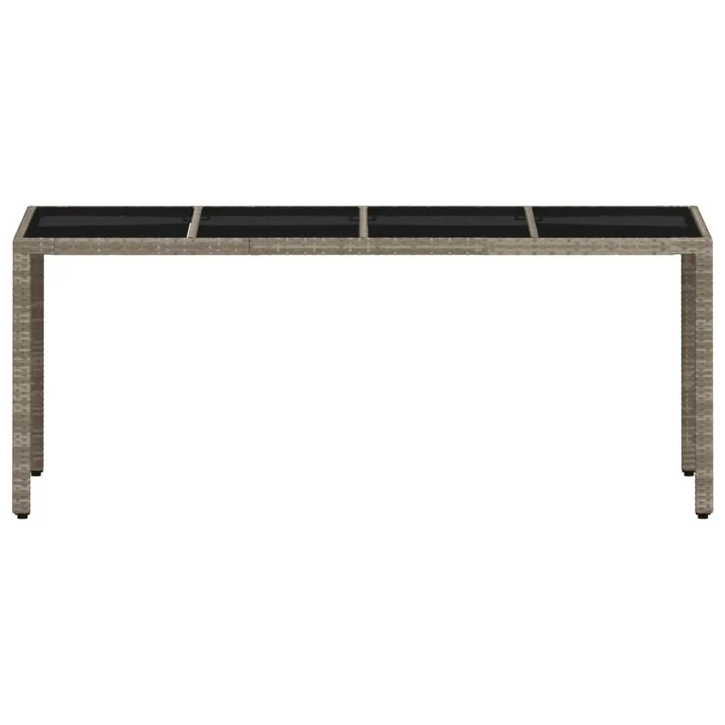 Grey Poly Rattan Table for Garden or Patio