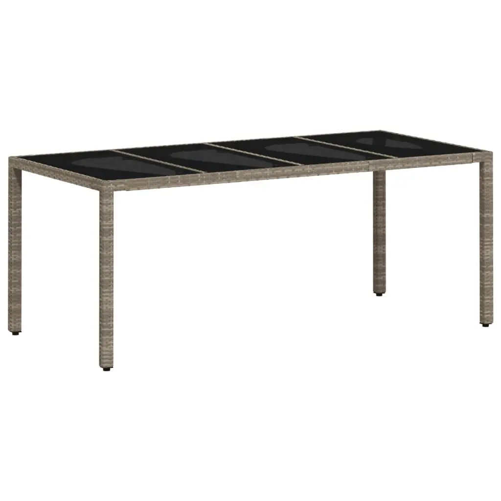 Grey Poly Rattan Table for Garden or Patio