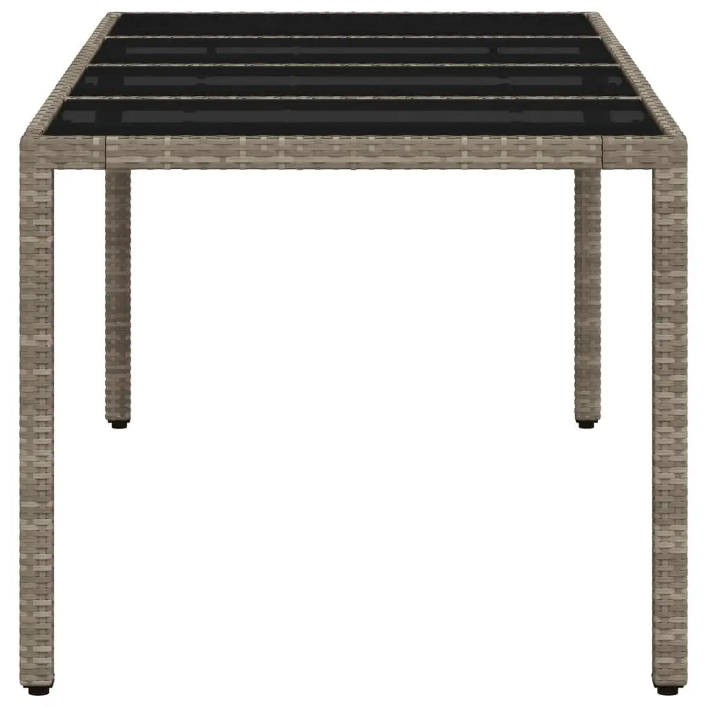 Grey Poly Rattan Table for Garden or Patio