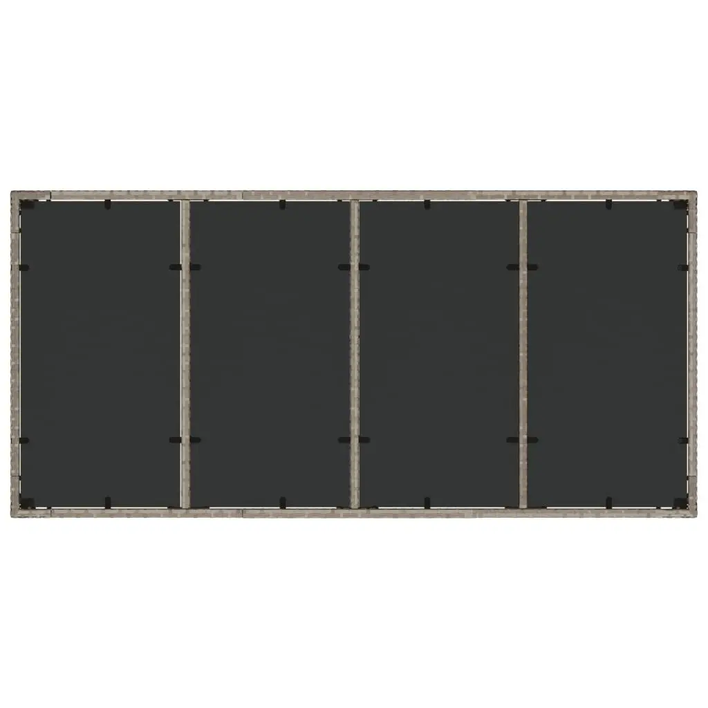 Grey Poly Rattan Table for Garden or Patio