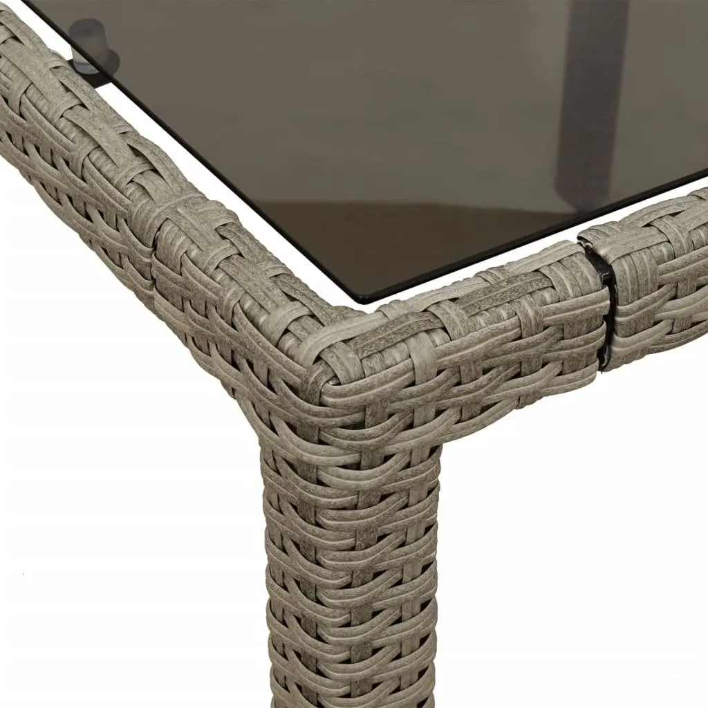 Grey Poly Rattan Table for Garden or Patio