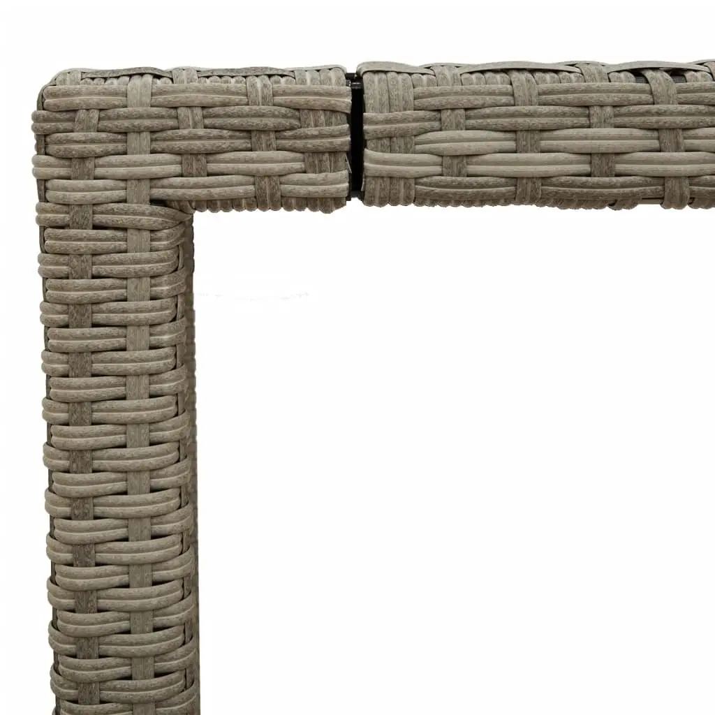 Grey Poly Rattan Table for Garden or Patio