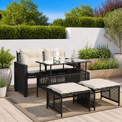 Practical 4 Piece Outdoor Sofa Set for Your Home