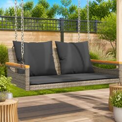 Practical Swing Bench with Cushions for Outdoor Use