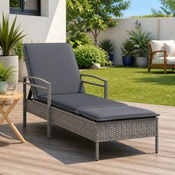 Practical Sun Lounger for Garden Relaxation