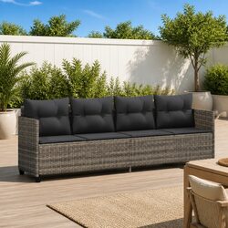Versatile Grey Sun Lounger with Cushions for Relaxation