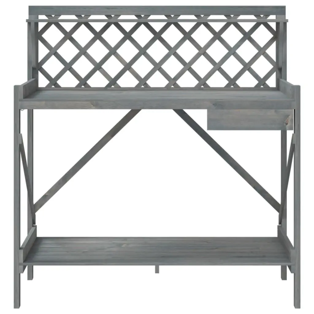 Grey Potting Bench for Gardening Needs