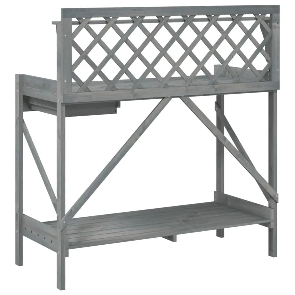 Grey Potting Bench for Gardening Needs