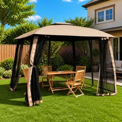 Practical Gazebo with Double Roof for Backyard Events