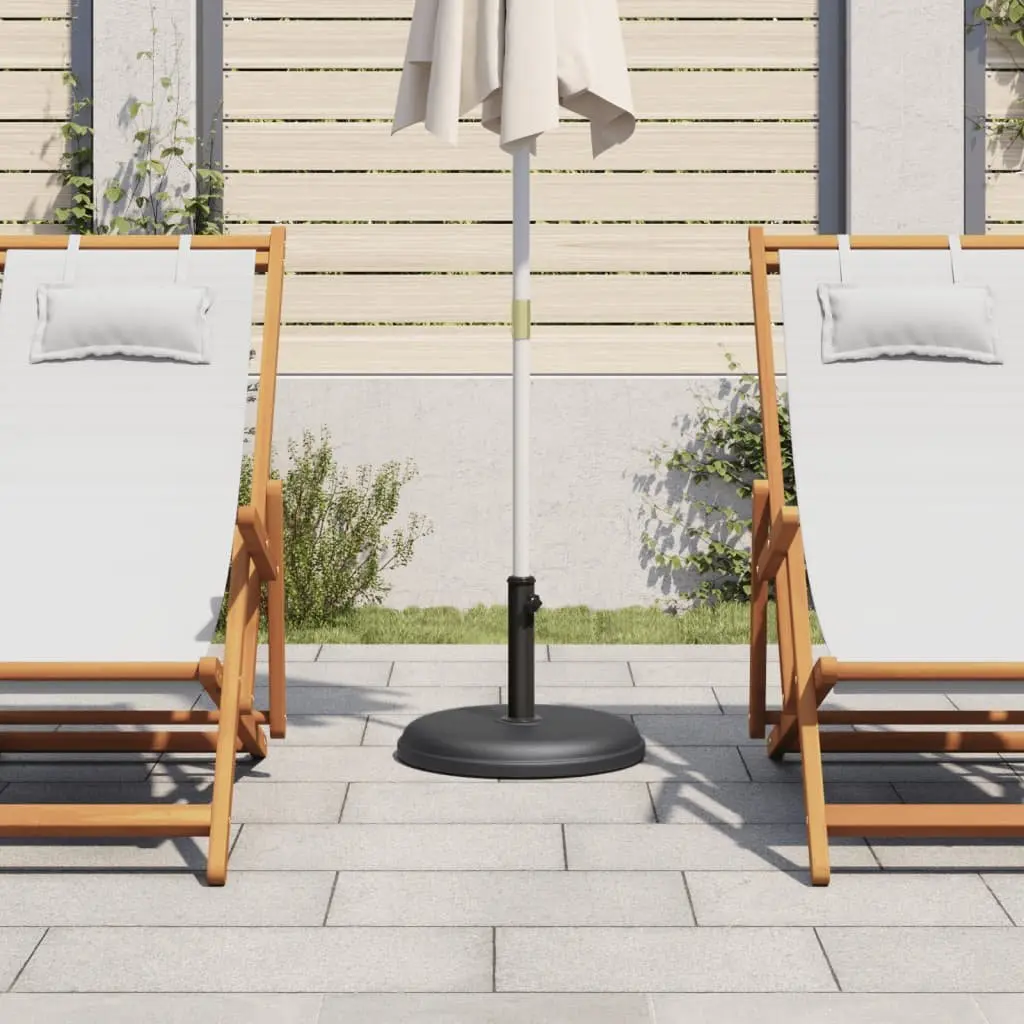 Parasol Base Plastic Shell with Concrete Fill Round Black Ø32/35/38mm Pole 15kg Stable Garden