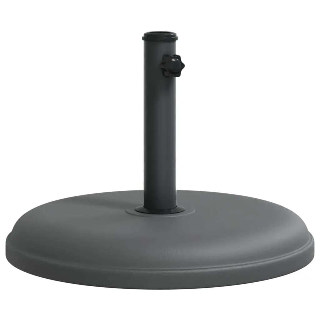 Round Parasol Base Grey Durable Plastic and Concrete 15kg Fits 32mm 35mm 38mm Poles