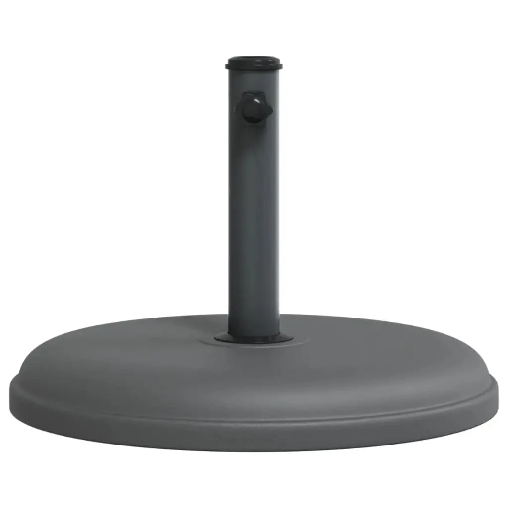 Round Parasol Base Grey Durable Plastic and Concrete 15kg Fits 32mm 35mm 38mm Poles