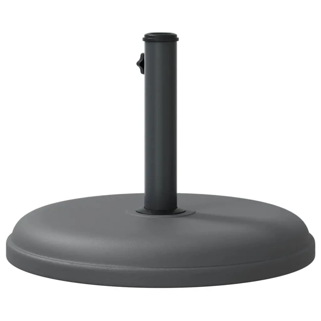 Round Parasol Base Grey Durable Plastic and Concrete 15kg Fits 32mm 35mm 38mm Poles