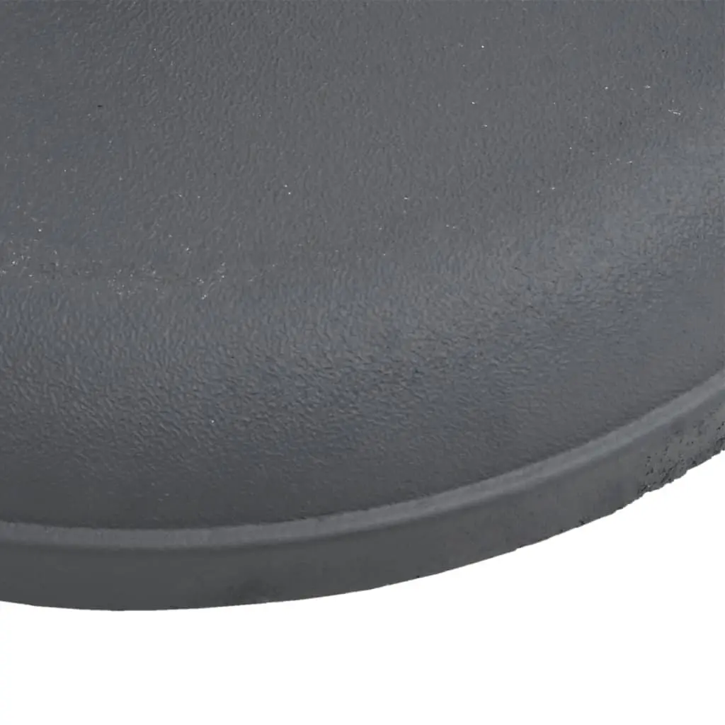 Round Parasol Base Grey Durable Plastic and Concrete 15kg Fits 32mm 35mm 38mm Poles