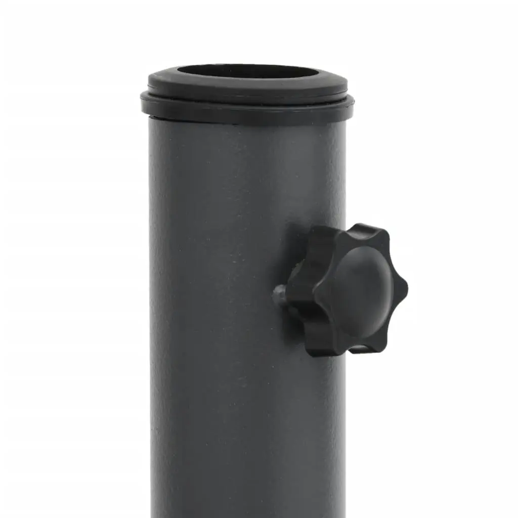 Round Parasol Base Grey Durable Plastic and Concrete 15kg Fits 32mm 35mm 38mm Poles