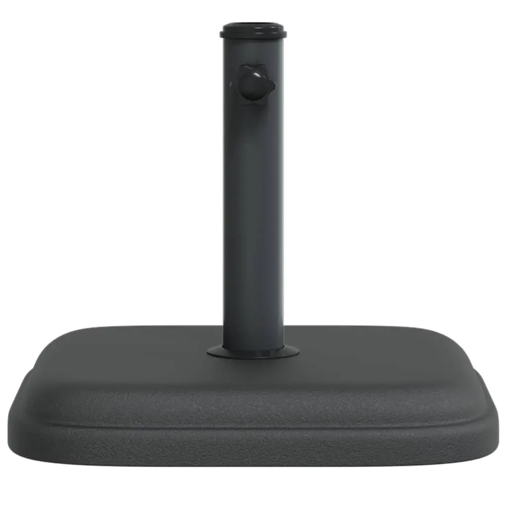 Outdoor Umbrella Base Black Concrete-Filled Square 11 kg for Ø32 Ø35 Ø38 mm Poles