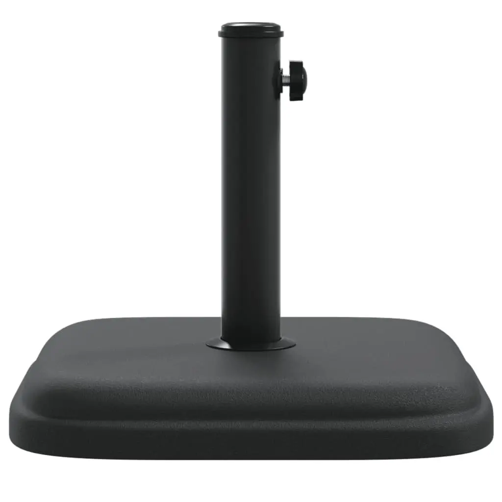 Outdoor Umbrella Base Black Concrete-Filled Square 11 kg for Ø32 Ø35 Ø38 mm Poles