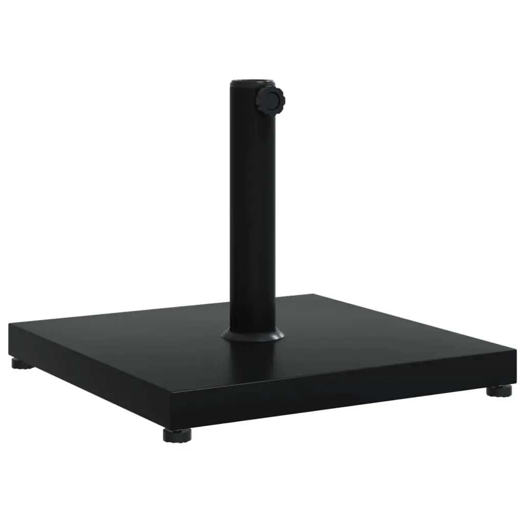 Square Parasol Base Steel Shell Concrete 18kg Black for 32mm 38mm 48mm Poles