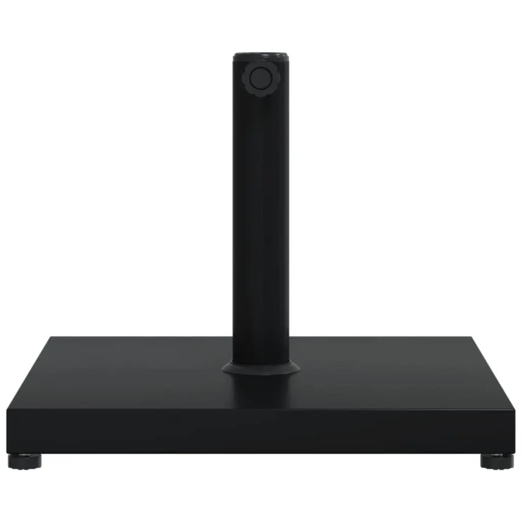 Square Parasol Base Steel Shell Concrete 18kg Black for 32mm 38mm 48mm Poles