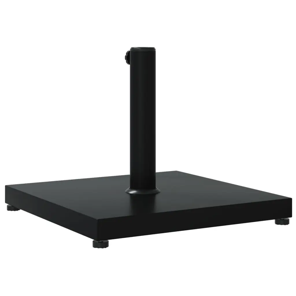 Square Parasol Base Steel Shell Concrete 18kg Black for 32mm 38mm 48mm Poles