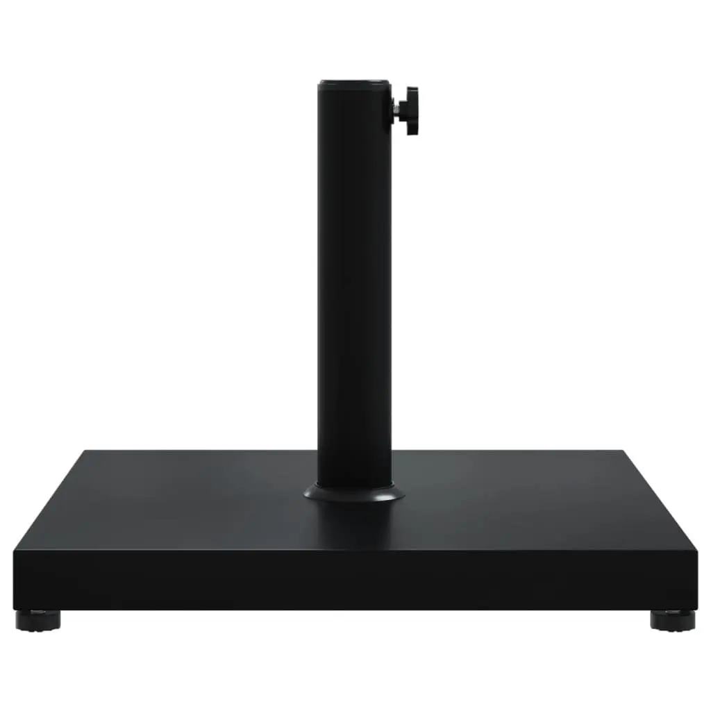Square Parasol Base Steel Shell Concrete 18kg Black for 32mm 38mm 48mm Poles