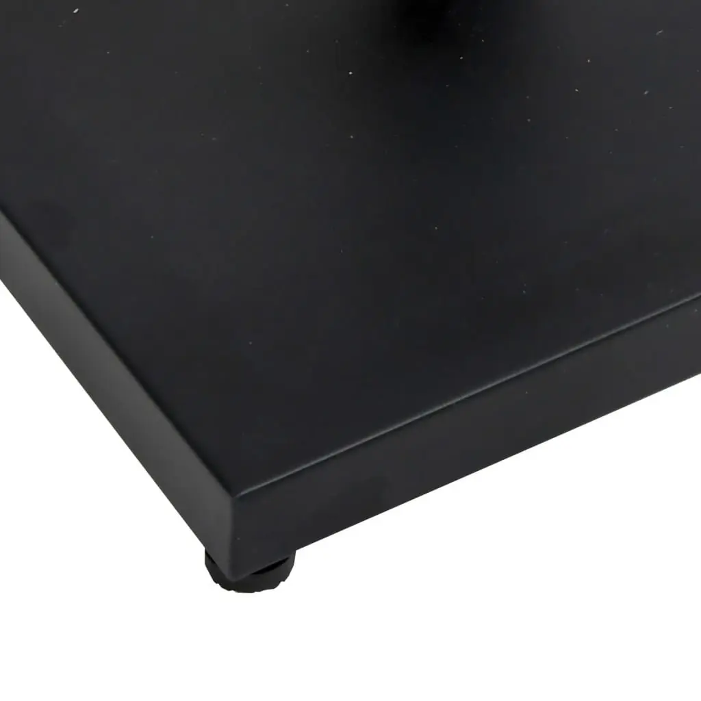 Square Parasol Base Steel Shell Concrete 18kg Black for 32mm 38mm 48mm Poles
