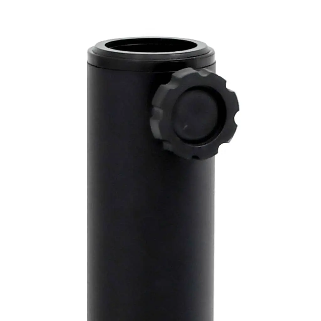 Square Parasol Base Steel Shell Concrete 18kg Black for 32mm 38mm 48mm Poles