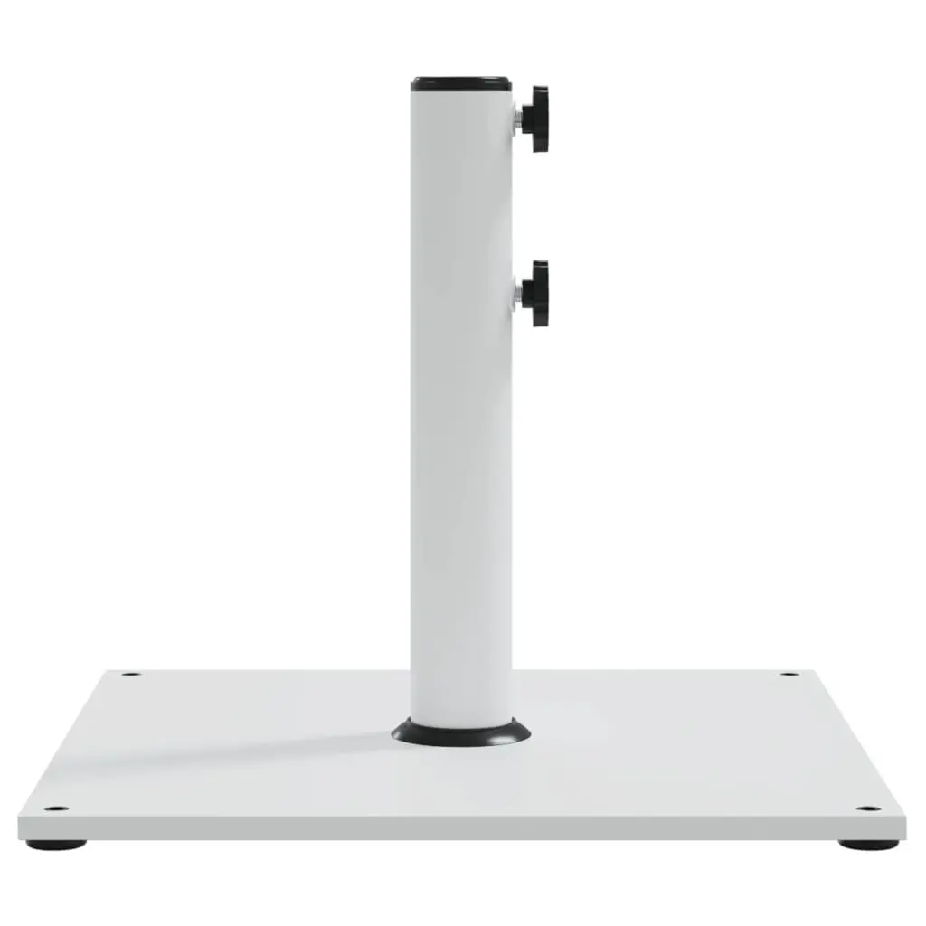 Square Parasol Base Steel 17kg White Ø32/38/48mm Pole Adapter