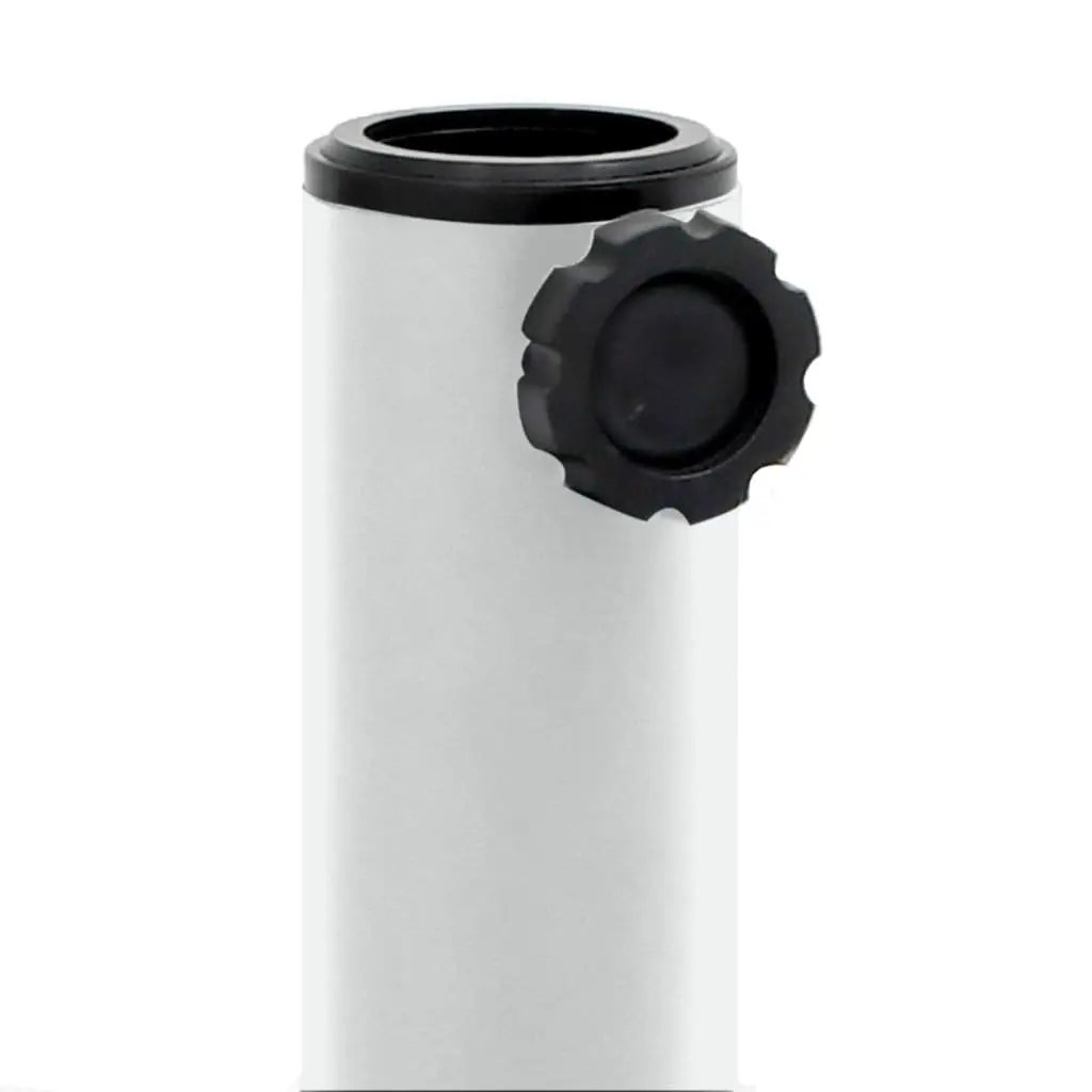 Square Parasol Base Steel 17kg White Ø32/38/48mm Pole Adapter