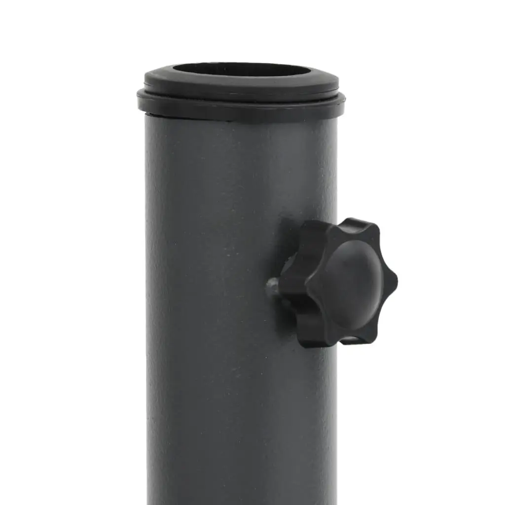 Parasol Base Steel Square Grey Umbrella Stand for Ø32/38/48mm Pole Adapter