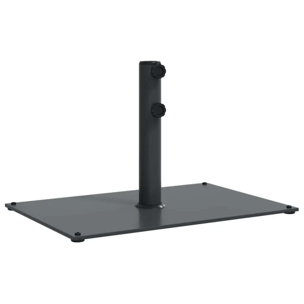 Parasol Base Grey Rectangular Steel Umbrella Stand 15kg Fits 32 38 48mm Poles