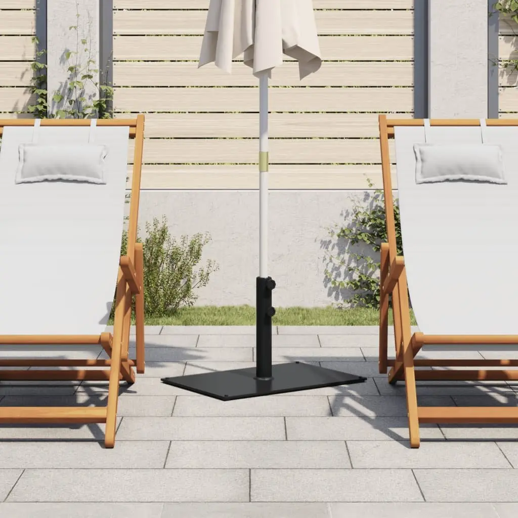 Parasol Base Grey Rectangular Steel Umbrella Stand 15kg Fits 32 38 48mm Poles