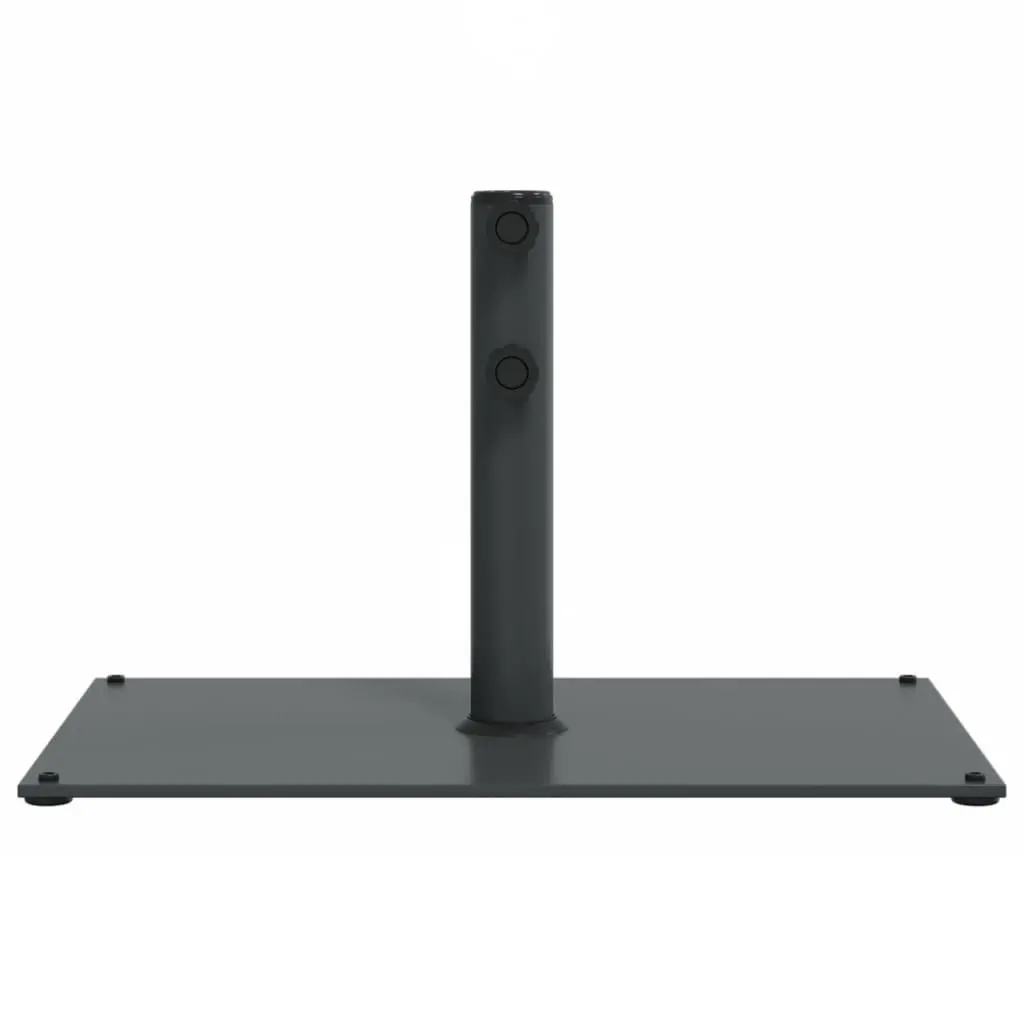 Parasol Base Grey Rectangular Steel Umbrella Stand 15kg Fits 32 38 48mm Poles
