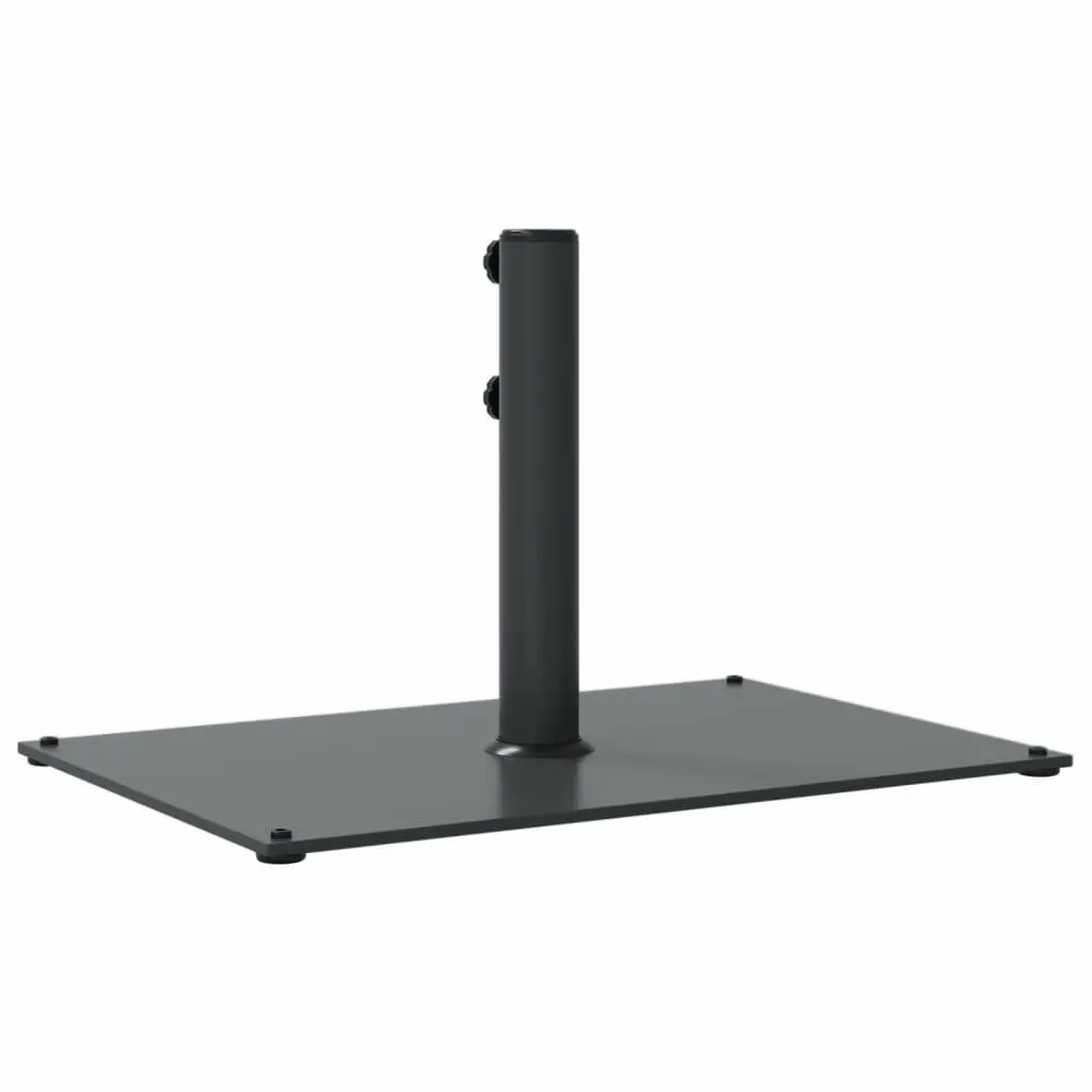 Parasol Base Grey Rectangular Steel Umbrella Stand 15kg Fits 32 38 48mm Poles
