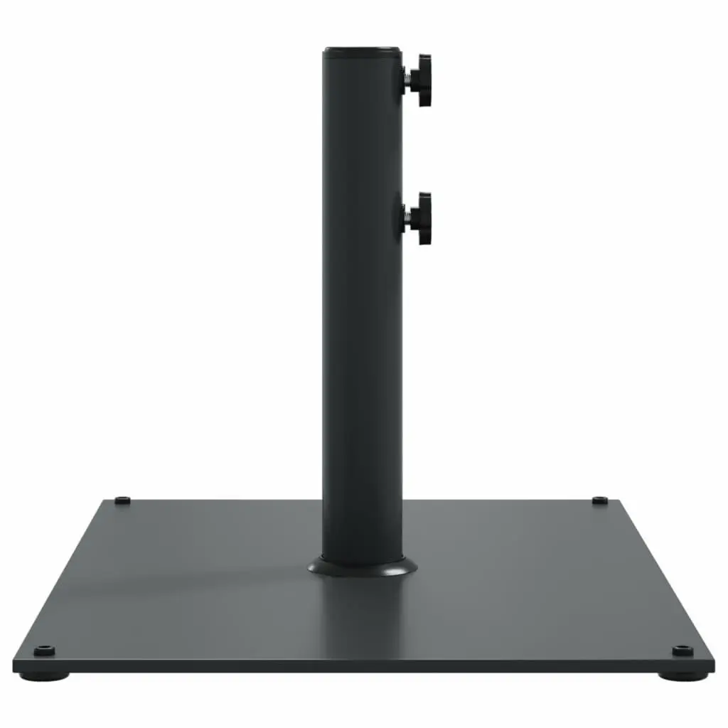 Parasol Base Grey Rectangular Steel Umbrella Stand 15kg Fits 32 38 48mm Poles