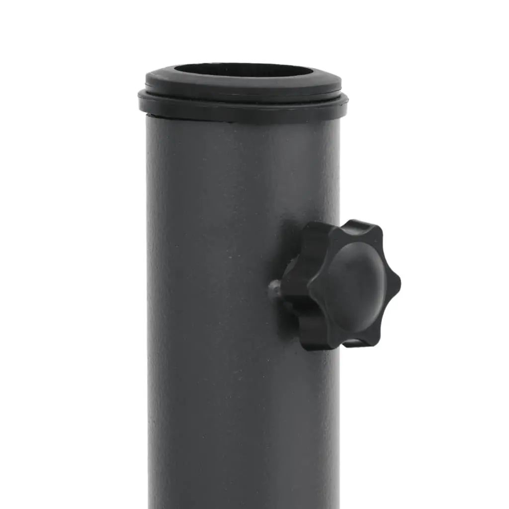 Parasol Base Grey Rectangular Steel Umbrella Stand 15kg Fits 32 38 48mm Poles
