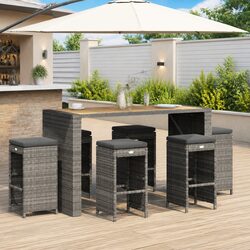 Cushioned Bar Stools Set of 6 for Backyard Gatherings