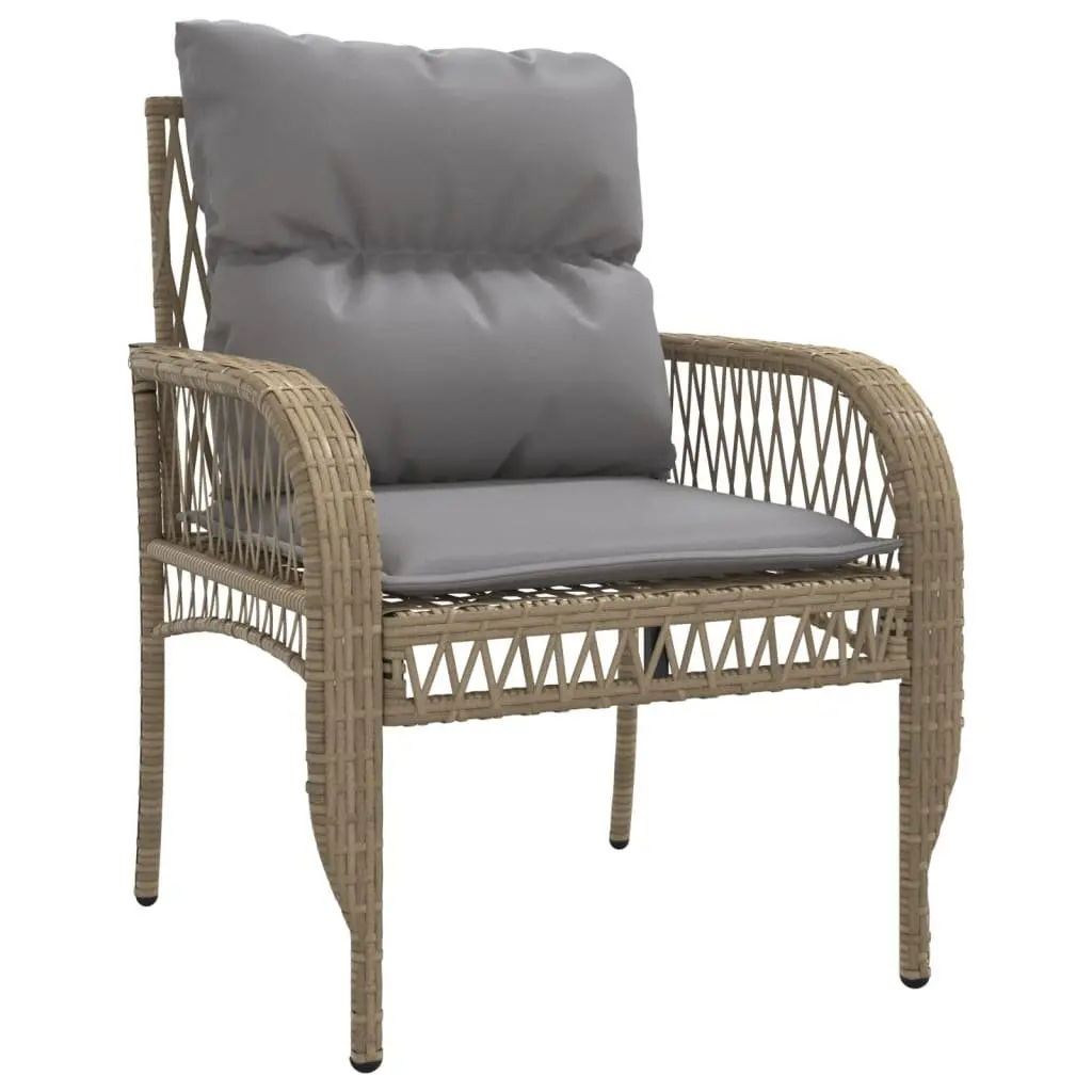 Garden Sofa Set 4 Piece Outdoor Furniture Patio Seating with Cushions Beige