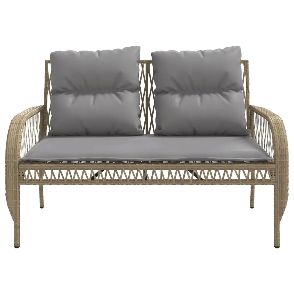 Garden Sofa Set 4 Piece Outdoor Furniture Patio Seating with Cushions Beige