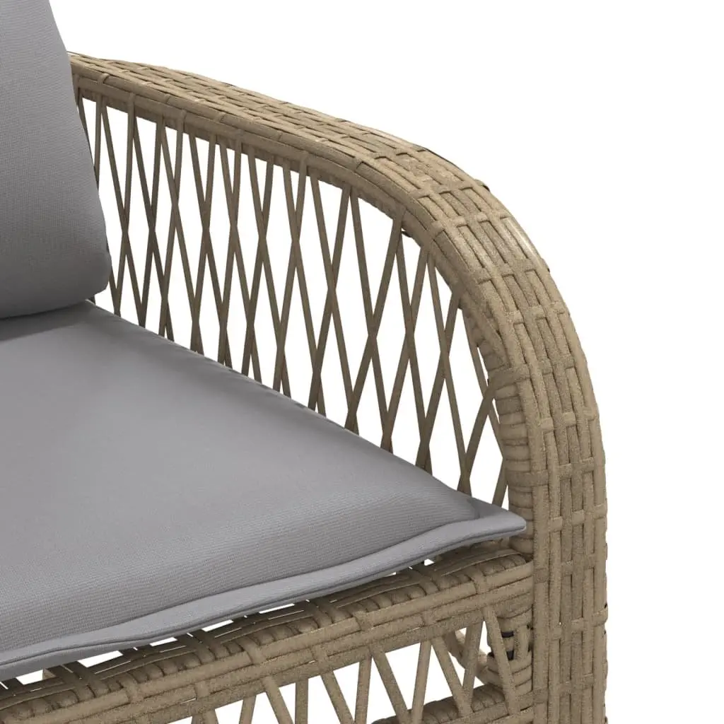 Garden Sofa Set 4 Piece Outdoor Furniture Patio Seating with Cushions Beige
