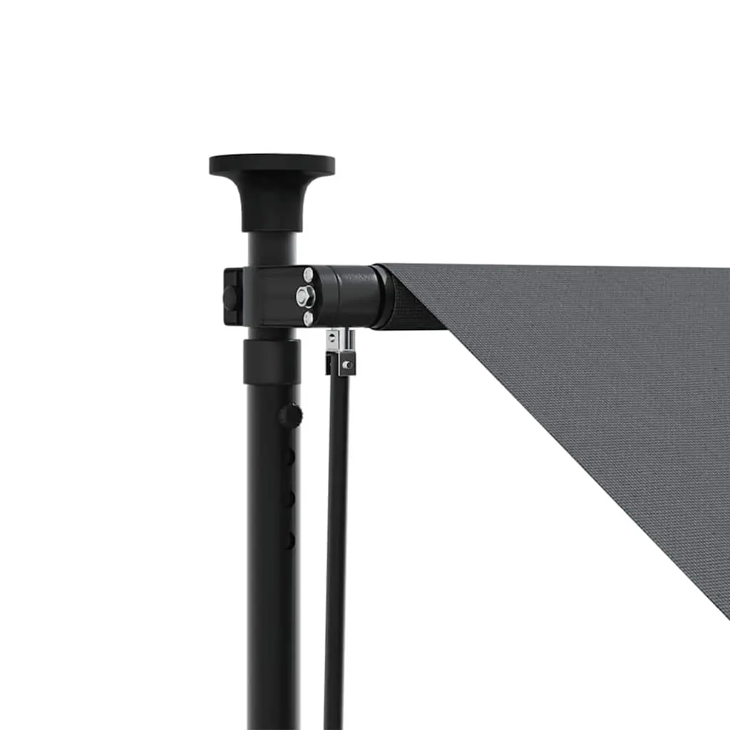 Retractable Awning Steel Frame 300x150cm Manual Crank Handle Fabric Canopy Anthracite
