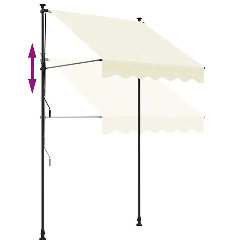 Cream Retractable Awning for Multiple Uses