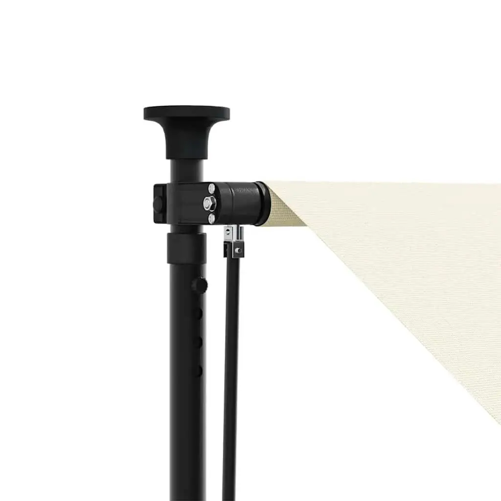 Retractable Awning Steel 300x150 cm Cream Manual Crank Patio Shade