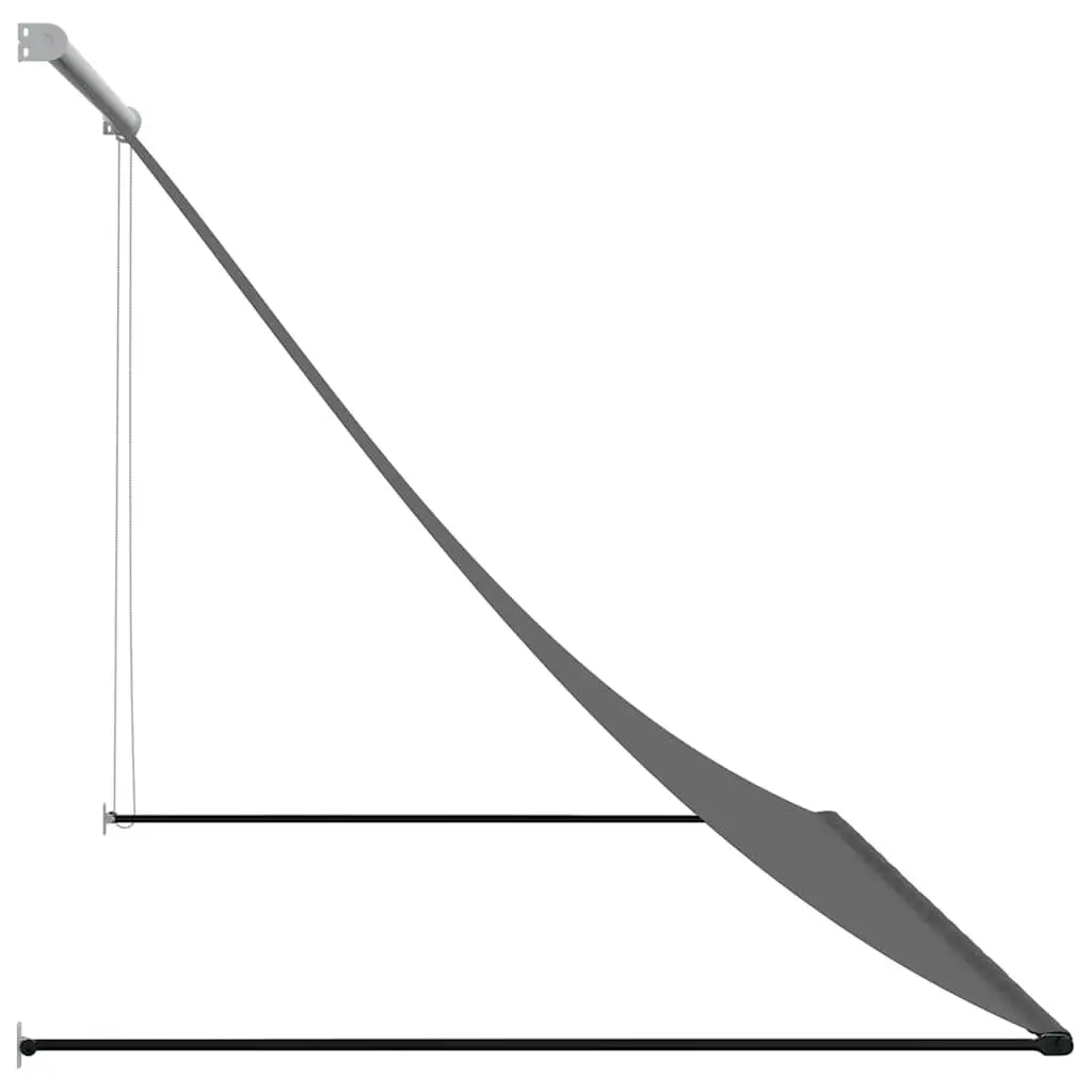 Retractable Awning Outdoor Shade Anthracite Steel Frame 200x150cm for Patio Balcony and Garden