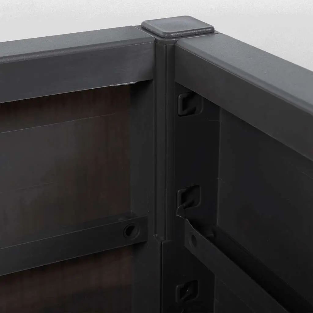 Outdoor Planter Box Dark Grey Polypropylene Lightweight for Climbing Plants Garden Patio Terrace