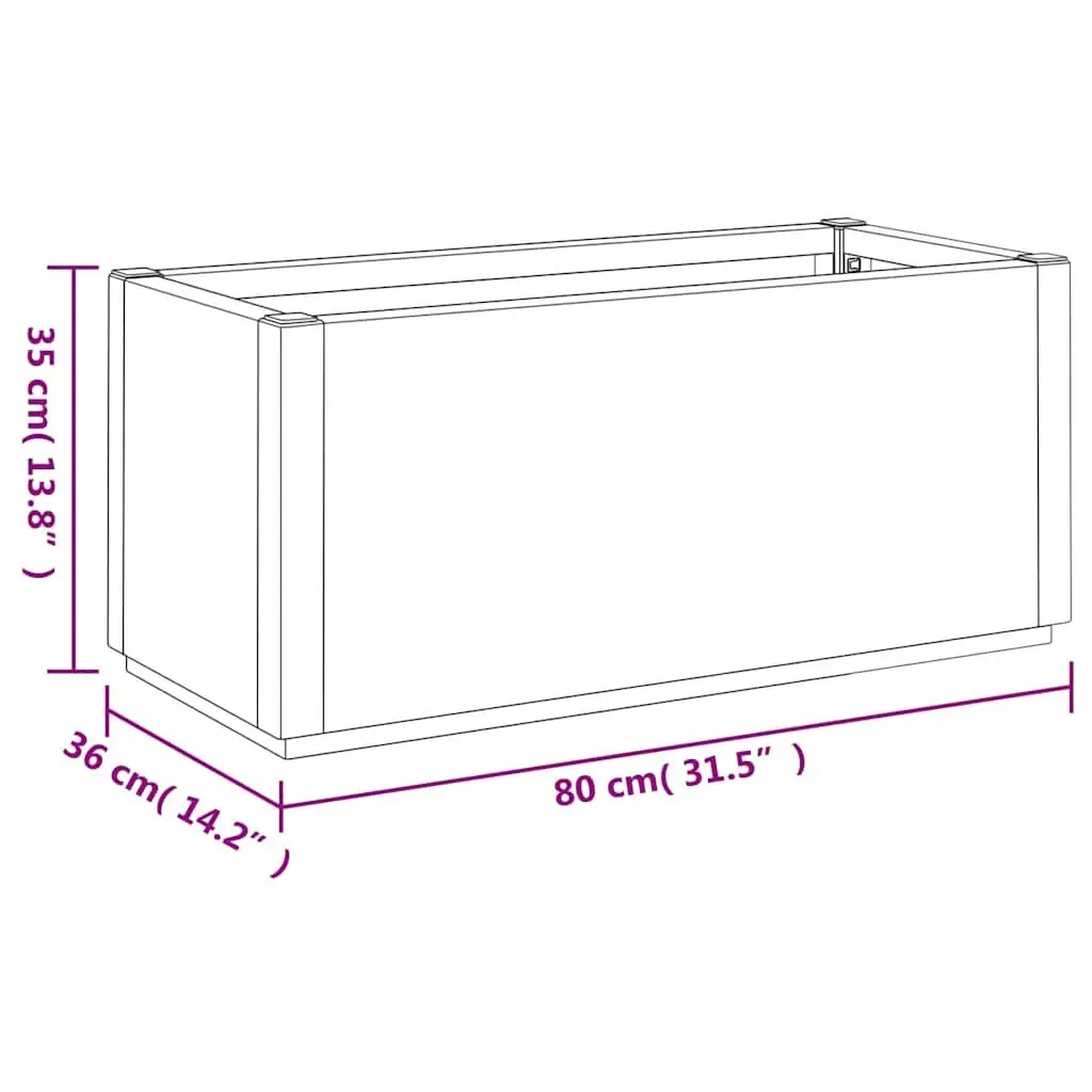 Outdoor Planter Box Dark Grey Polypropylene Lightweight for Climbing Plants Garden Patio Terrace